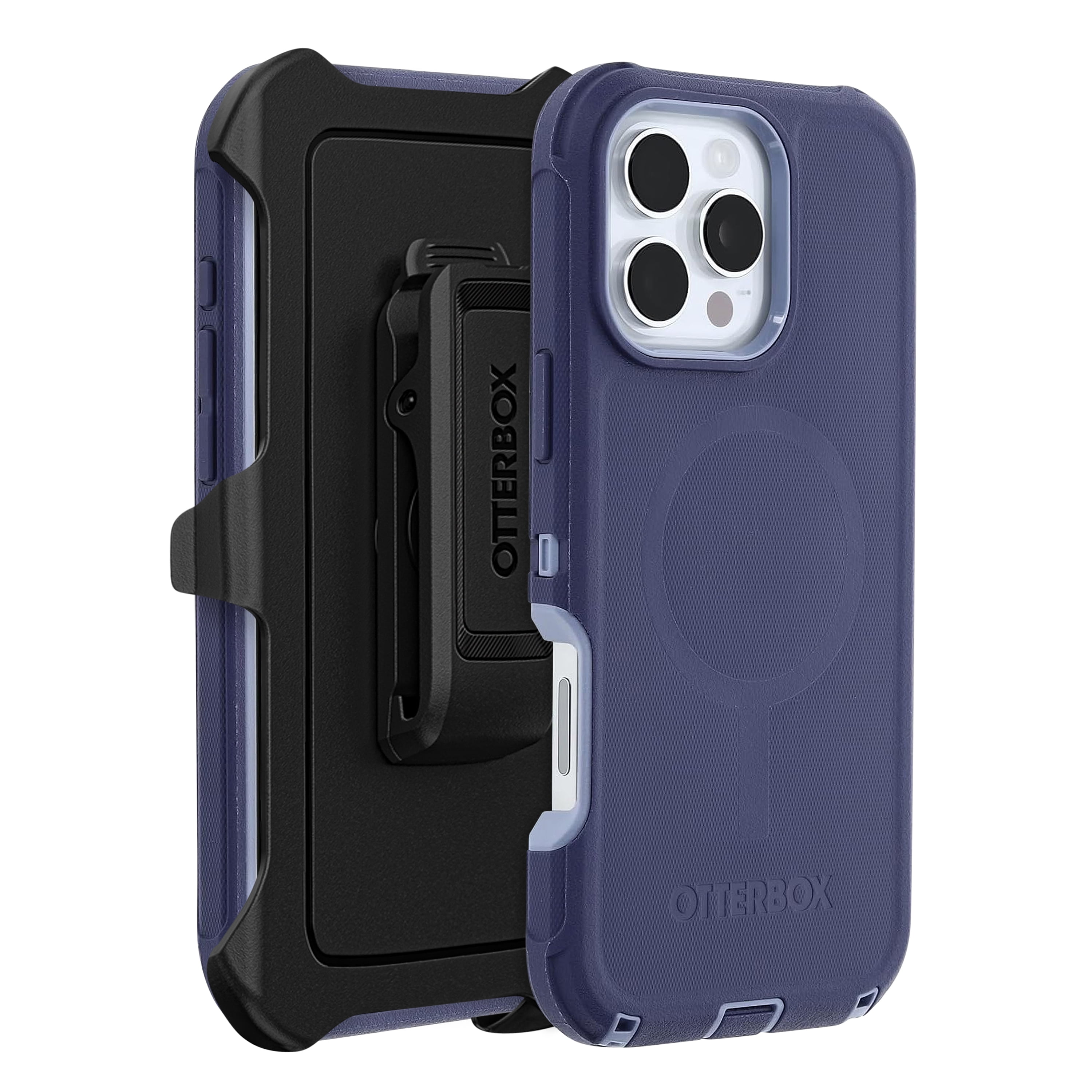 OtterBox iPhone 16 Pro Max (Only) - Defender Series MagSafe Case - Denver Dusk (Purple) - Holster Clip Included - Built-in Magnets - Screenless - Rugged & Durable - with Port Protection - Non-Retail