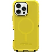 OtterBox iPhone 16 Pro Max (Only) - Defender Series MagSafe Case - Night Reverse (Yellow & Black) - Case Only - Built-in Magnets - Rugged & Durable - with Port Protection - Non-Retail Packaging