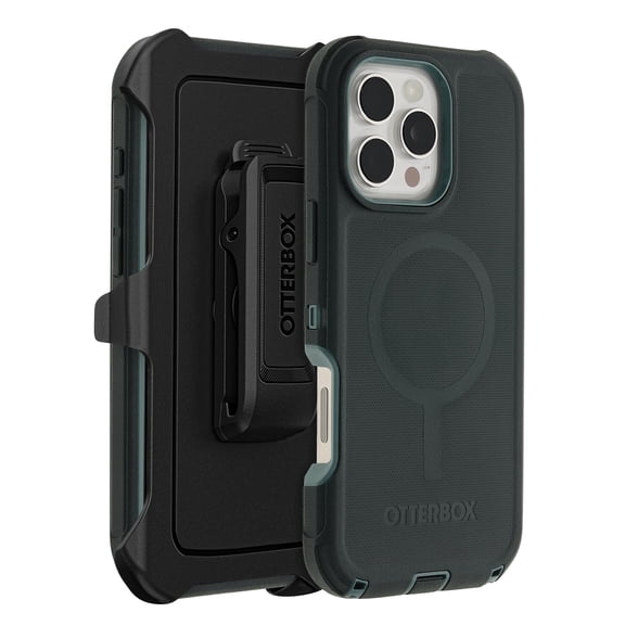 OtterBox iPhone 16 Pro Max (Only) - Defender Series MagSafe Case - Sagebrush (Green) - Holster Clip Included - Built-in Magnets - Rugged & Durable - with Port Protection - Non-Retail Packaging