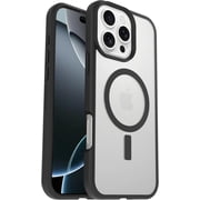 OtterBox iPhone 16 Pro Max Only - React Series Case - Black Crystal Clear/Black - Snaps to MagSafe - Ultra-Thin - Non-Retail Packaging