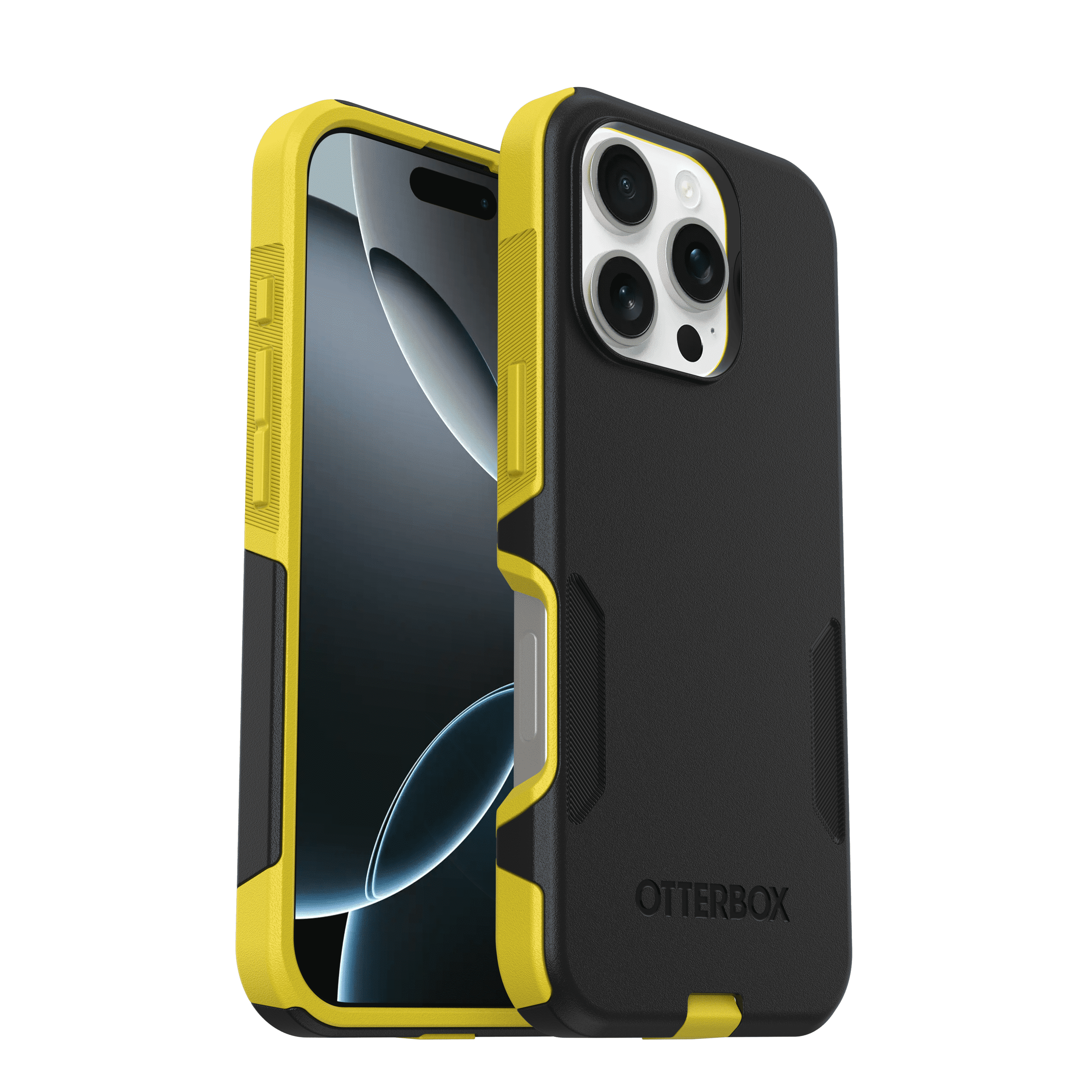 OtterBox iPhone 16 Pro (Only) - Commuter Series MagSafe Case - Night (Black & Yellow) - Built-in Magnets - Slim & Tough - Pocket-Friendly - with Port Protection - Non-Retail Packaging