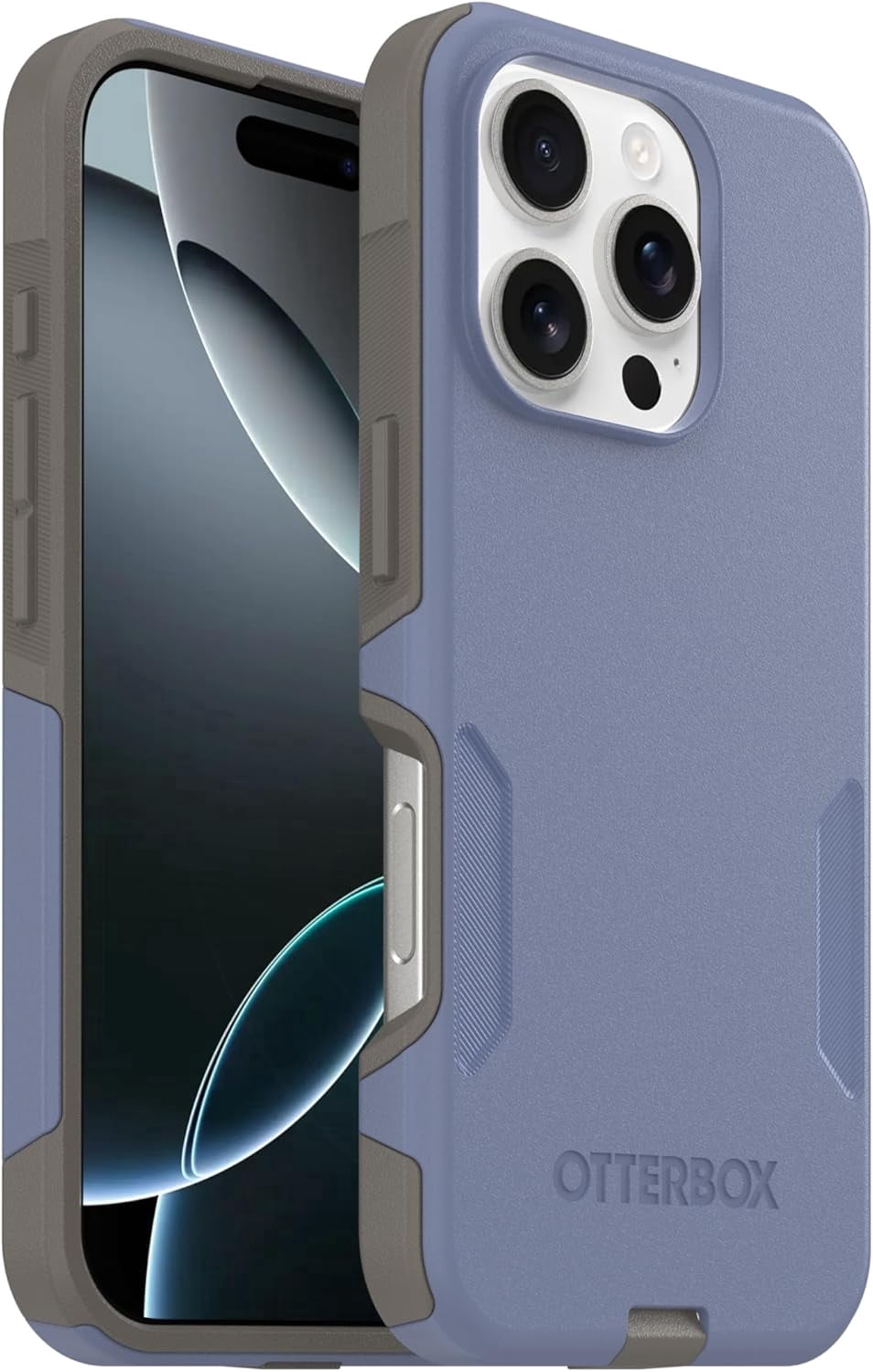 OtterBox iPhone 16 Pro (Only) - Commuter Series MagSafe Case - Spiced Orchid (Blue & Grey) - Built-in Magnets - Slim & Tough - Pocket-Friendly - with Port Protection