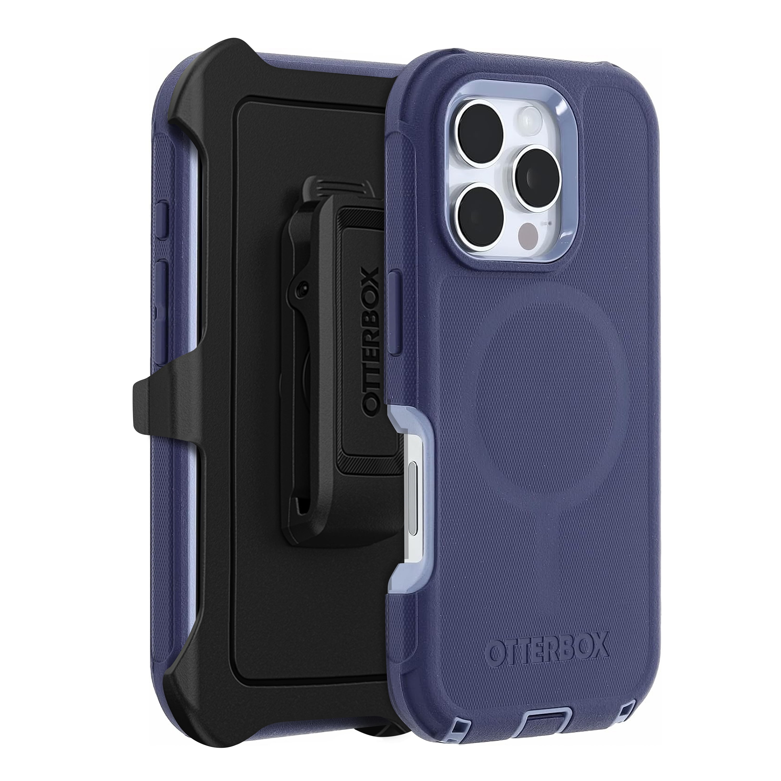 OtterBox iPhone 16 Pro (Only) - Defender Series MagSafe Case - Denver Dusk (Purple) - Holster Clip Included, Built-in Magnets, Screenless, Rugged & Durable, with Port Protection, Non-Retail Packaging