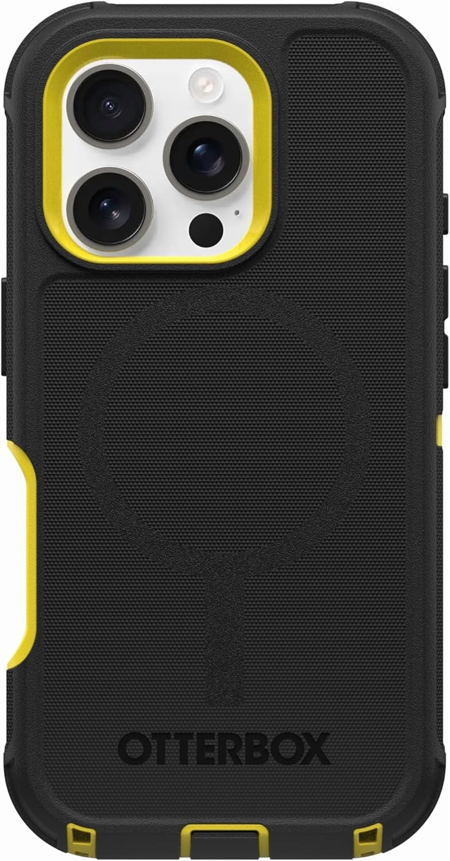 OtterBox iPhone 16 Pro (Only)- Defender Series MagSafe Case - Night Rever (Yellow & Black) - Case Only - Built-in Magnets - Screenless - Rugged & Durable - with Port Protection - Non-Retail Packaging