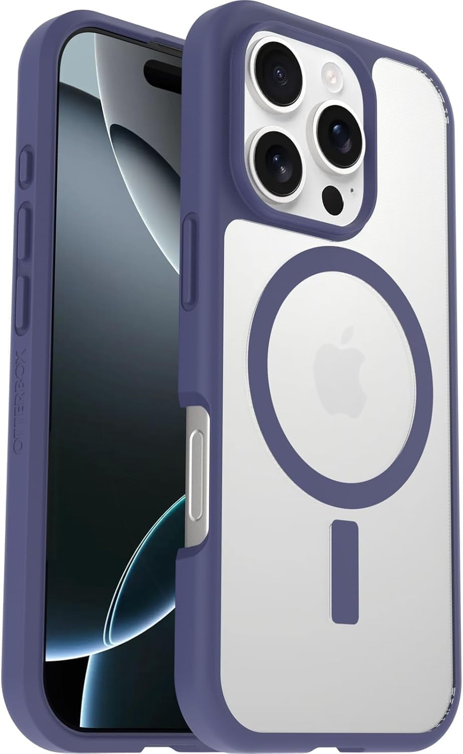 OtterBox iPhone 16 Pro (Only) - React Series Case - Denver Dusk (Clear/Purple) - Snaps to MagSafe - Ultra-Thin - Non-Retail Packaging