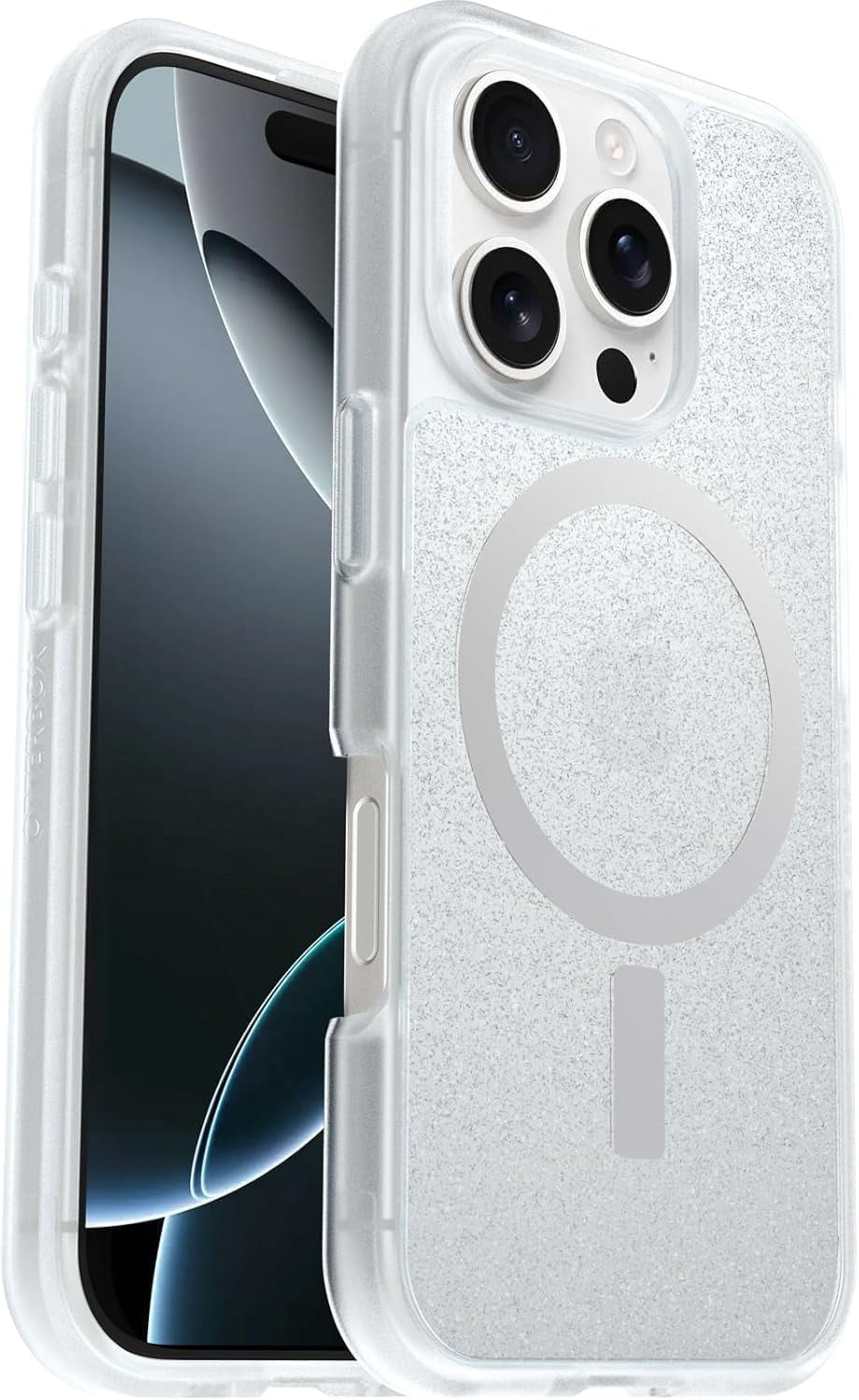 OtterBox iPhone 16 Pro (Only) - React Series Case - Stardust (Silver Flake/Clear) - Snaps to MagSafe - Ultra-Thin - Non-Retail Packaging