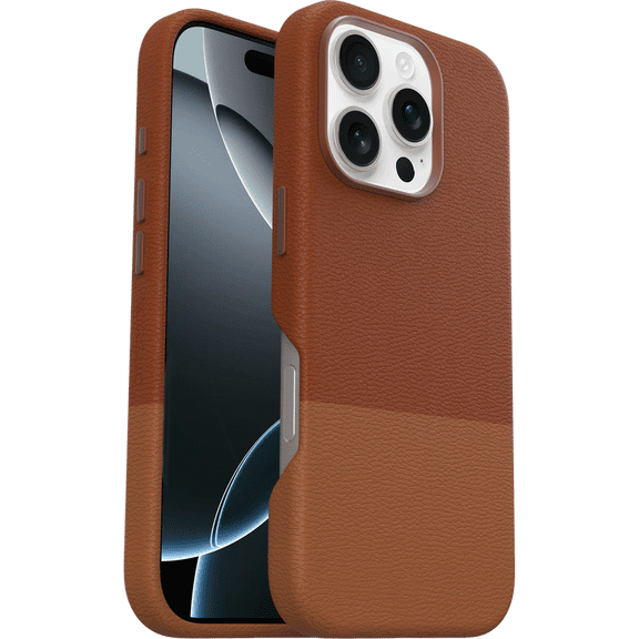 OtterBox iPhone 16 Pro – Statement Cactus Leather Case - Sienna Brown