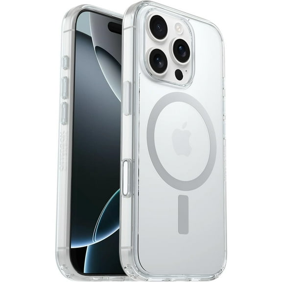 OtterBox iPhone 16 Pro Only - Symmetry+ Series Clear Case - Clear - with Camera Control - Snaps to MagSafe - Ultra-Sleek - Raised Edges Protect Camera & Screen - Non-Retail Packaging