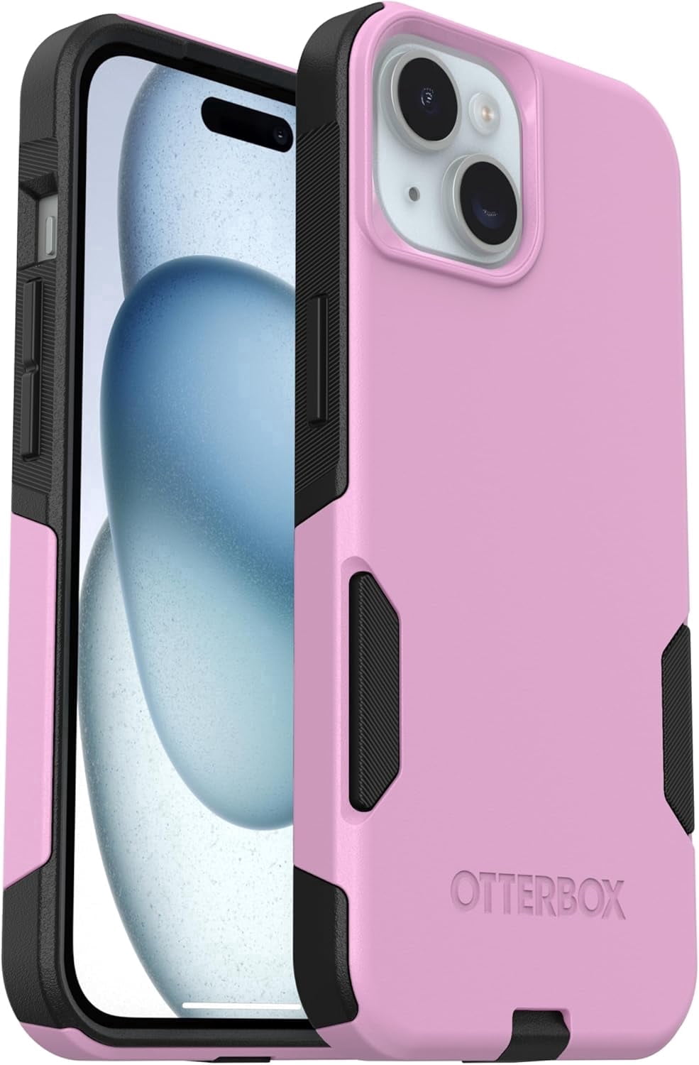 OtterBox iPhone 16e, 15, 14, & 13 Commuter Series Case - Lavender Eclipse (Pink & Black) - Slim & Tough - Pocket-Friendly - with Port Protection