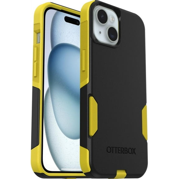 OtterBox iPhone 16e (Only) - Commuter Series Case - Night (Black & Yellow) - Slim & Tough - Pocket-Friendly - with Port Protection - Non-Retail Packaging