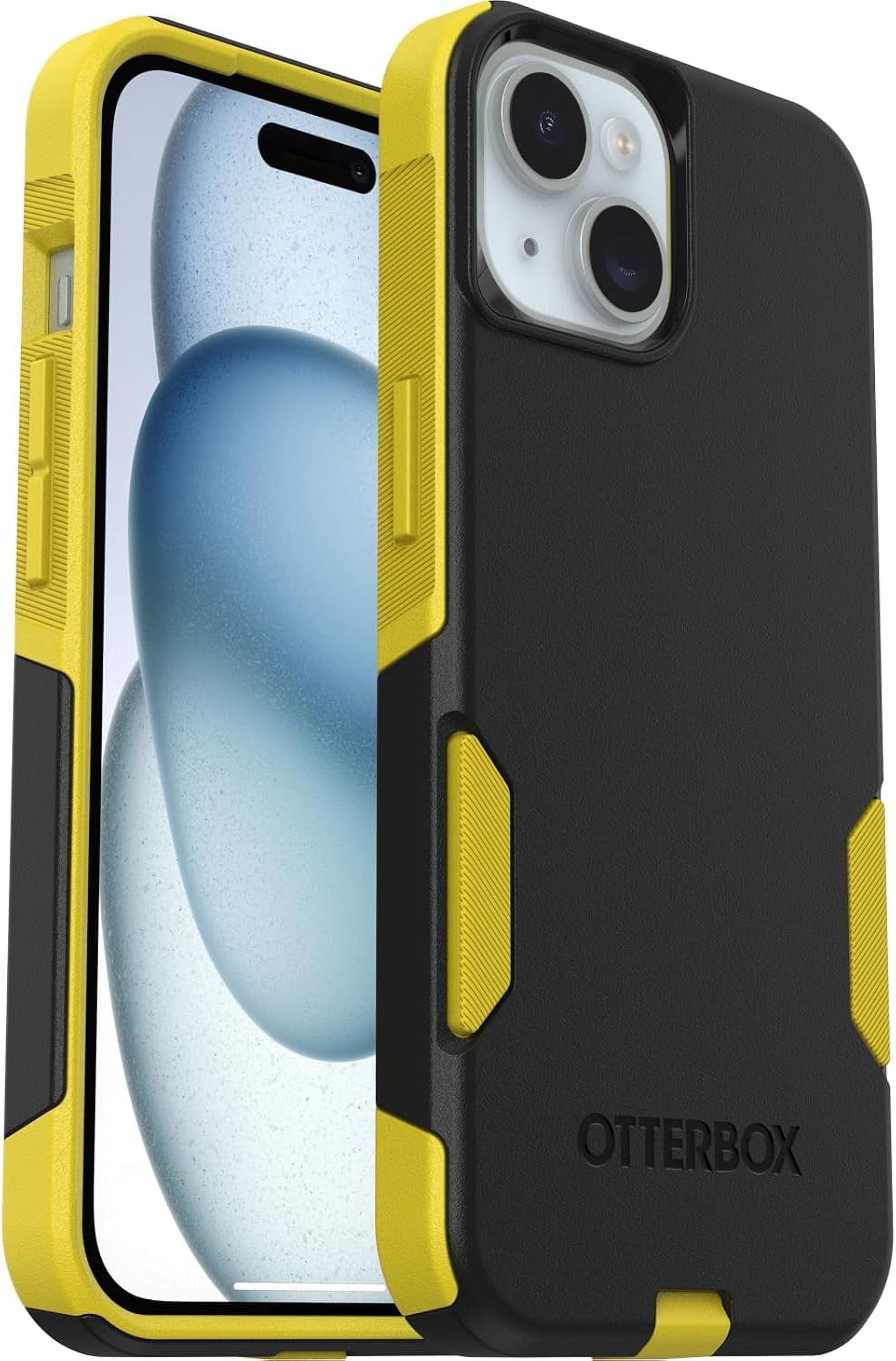 OtterBox iPhone 16e (Only) - Commuter Series Case - Night (Black & Yellow) - Slim & Tough - Pocket-Friendly - with Port Protection - Non-Retail Packaging