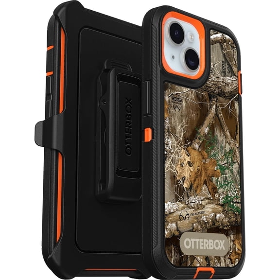 OtterBox iPhone 16e (Only) - Defender Series Case - Realtree Blaze Edge (Camo) - Screenless - Rugged & Durable - with Port Protection - Holster Clip Includes - Non-Retail Packaging