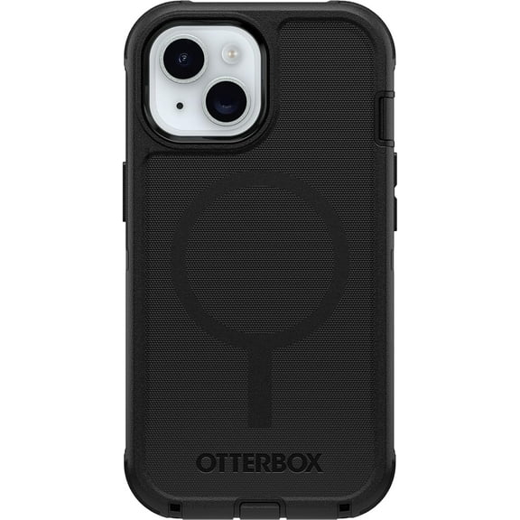 OtterBox iPhone 16e (Only) - Defender Series MagSafe Case - Black - Case Only - Built-in Magnets - Screenless - Rugged & Durable - with Port Protection - Non-Retail Packaging