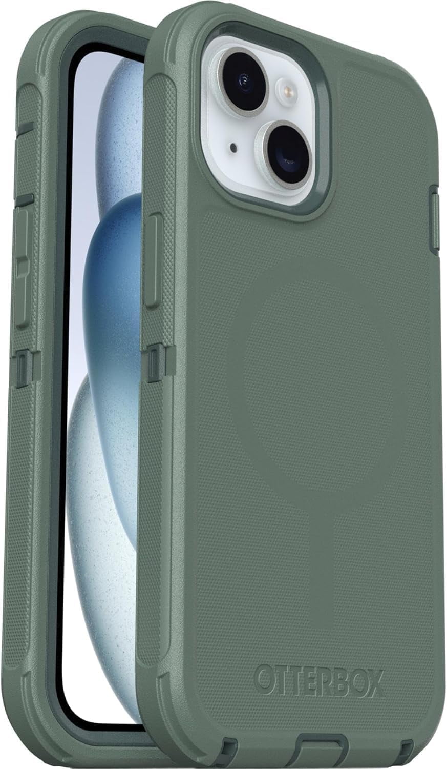 OtterBox iPhone 16e (Only) - Defender Series MagSafe Case - Forest Ranger (Green) - Built-in Magnets - Screenless - Rugged & Durable - with Port Protection - Holster Clip Included