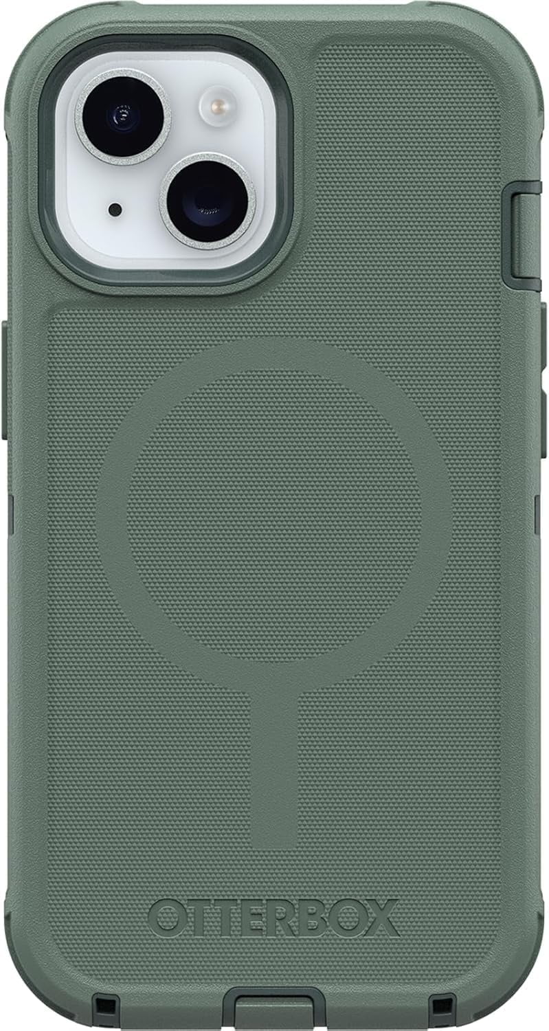 OtterBox iPhone 16e (Only) - Defender Series MagSafe Case - Forest Ranger (Green) - Case Only - Built-in Magnets - Screenless - Rugged & Durable - with Port Protection - Non-Retail Packaging