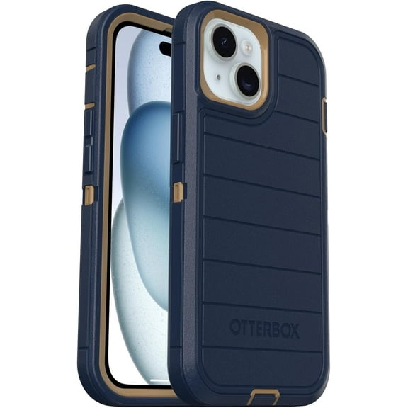 OtterBox iPhone 16e (Only) - Defender Series Pro Case - Blue Suede Shoes - Screenless - Rugged & Durable - with Port Protection - Holster Clip Includes