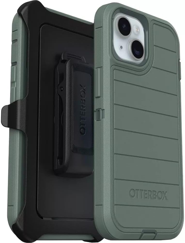 OtterBox iPhone 16e (Only) - Defender Series Pro Case - Forest Ranger (Green) - Screenless - Rugged & Durable - with Port Protection - Holster Clip Includes