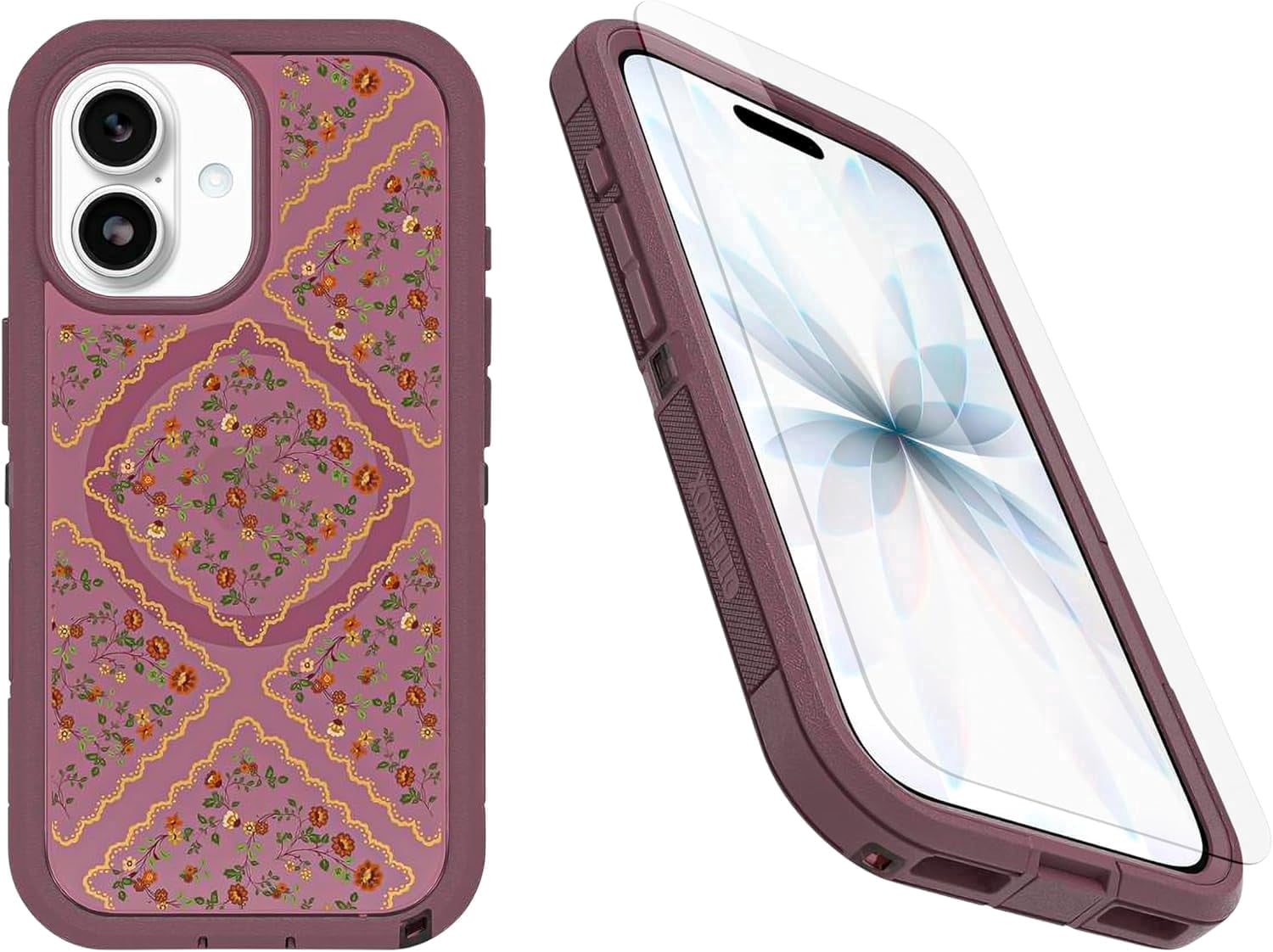 OtterBox iPhone 17 (Only) Bundle: Defender Series XT Case & Screen Protector - Dusk Reverie (Purple) - Snaps on MagSafe - Tough - Rugged & Durable - Non-Retail Packaging