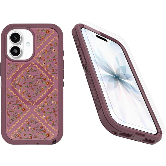 OtterBox iPhone 17 (Only) Bundle: Defender Series XT Case & Screen Protector - Dusk Reverie (Purple) - Snaps on MagSafe - Tough - Rugged & Durable - Non-Retail Packaging