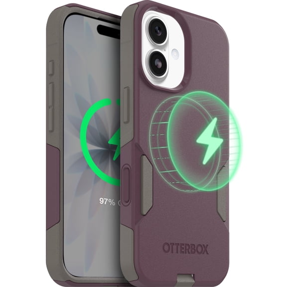 OtterBox Commuter MagSafe Case for iPhone 17 – Purple-ish on Purpose – Slim, Shockproof, Dual Layer Drop Protection