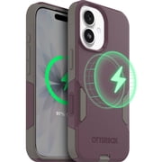 OtterBox iPhone 17 Commuter Series MagSafe Case - Thin & Tough, Dual Layer with Port Protection and Built-In Anchors - Purple & Grey