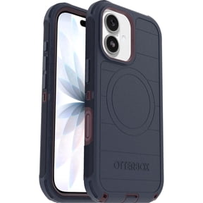 OtterBox iPhone 17 (Only) - Defender Series Case - Indigo Tulip (Blue & Purple) - Case Only - Snaps on MagSafe - Tough - Rugged & Durable - Non-Retail Packaging