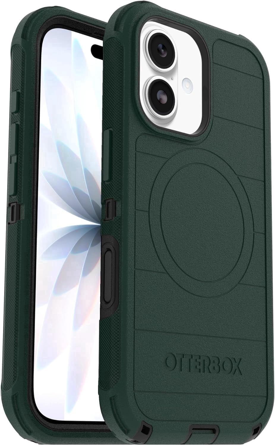 OtterBox iPhone 17 (Only) - Defender Series Case - Roasted Cashew Mist (Green & Black) - Case Only - Snaps on MagSafe - Tough - Rugged & Durable