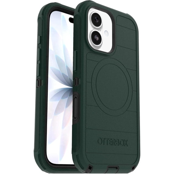 OtterBox iPhone 17 (Only) - Defender Series Case - Roasted Cashew Mist (Green & Black) - Case Only - Snaps on MagSafe - Tough - Rugged & Durable