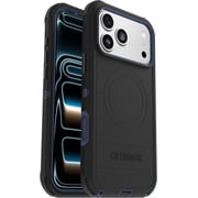 OtterBox iPhone 17 Pro Max Only - Defender Series Case - Black Shadow Black & Blue - Snaps on MagSafe - Tough - Rugged & Durable