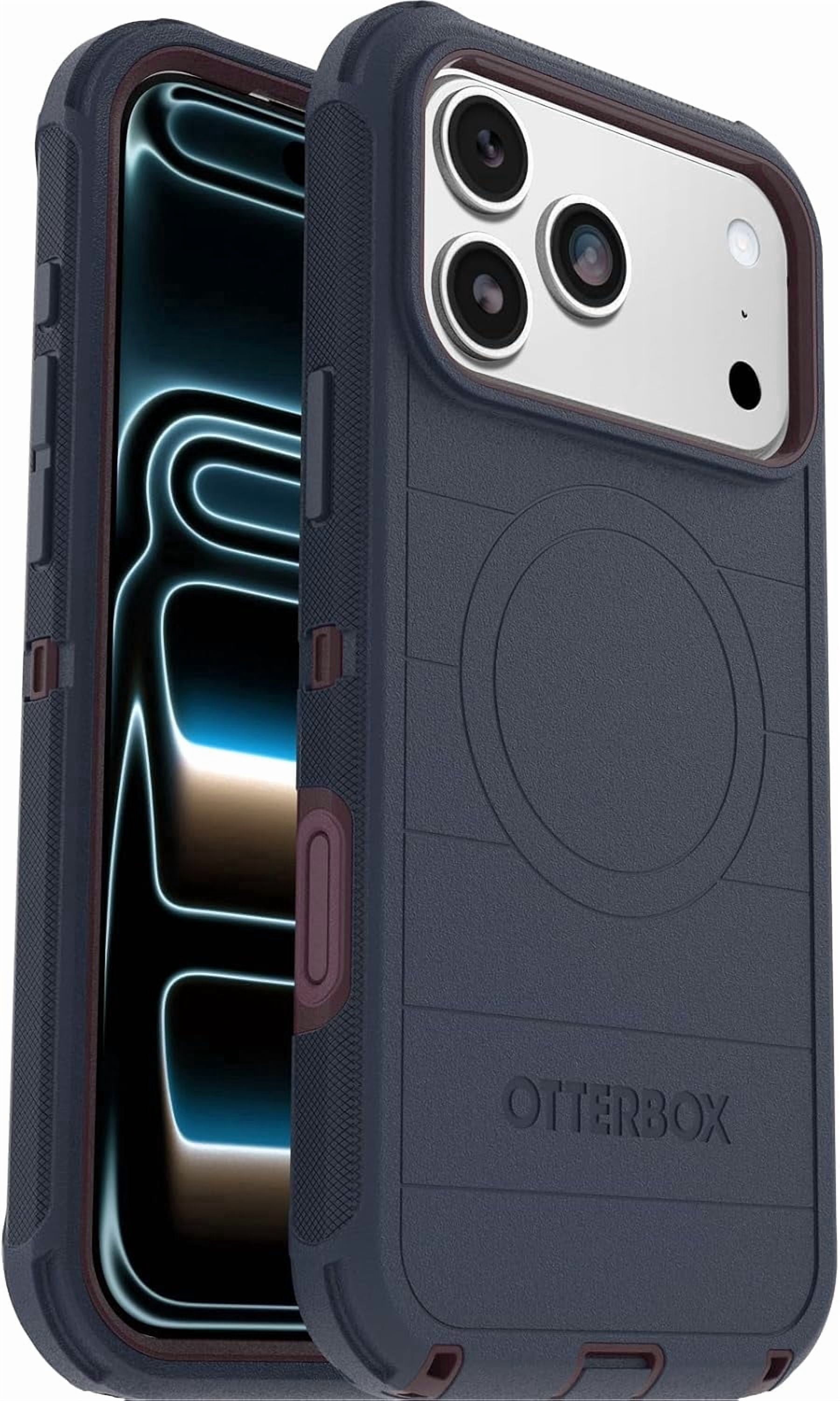 OtterBox iPhone 17 Pro Max (Only) - Defender Series Case - Indigo Tulip (Blue & Purple) - Snaps on MagSafe - Tough - Rugged & Durable