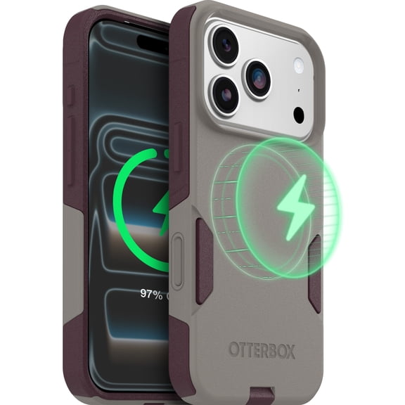 OtterBox Commuter MagSafe Case for iPhone 17 Pro – 50 Shades of Kinda Purple – Slim, Shockproof, Dual Layer Drop Protection