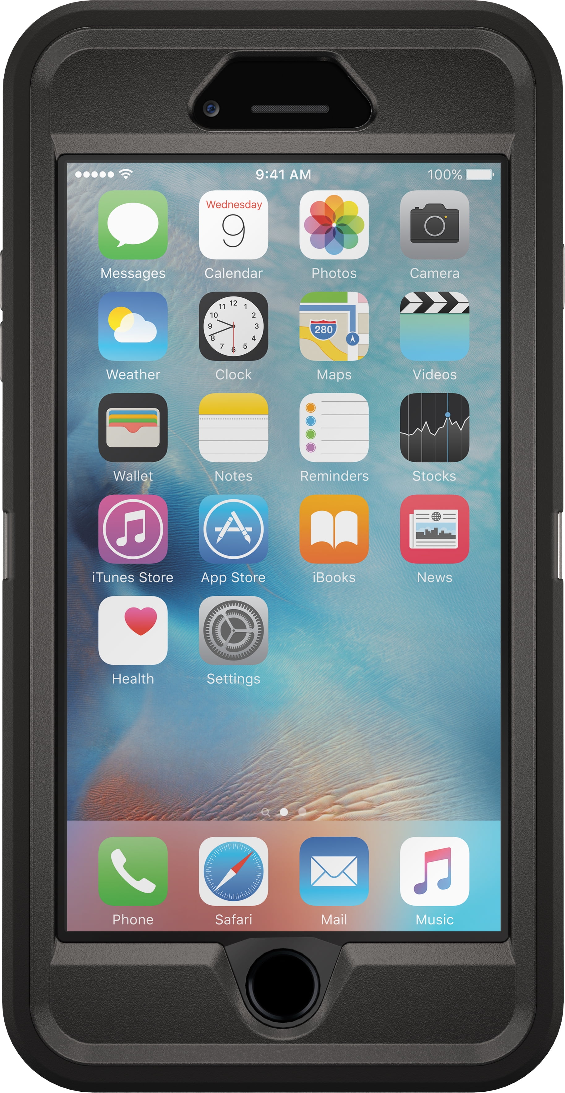 OtterBox iPhone 6S Plus Defender Series Case, Black