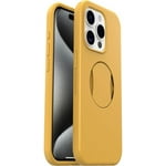 OtterBox iPhone 15 Pro (Only) OtterGrip Symmetry Series Case - Aspen Gleam (Orange), Built-in Grip, Sleek case, Snaps to MagSafe, Raised Edges Protect Camera & Screen