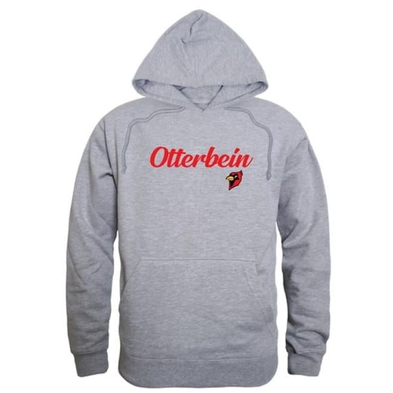 Otterbein University Script Hoodie, Heather Grey - Small