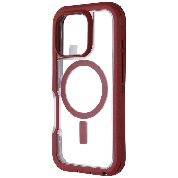 OtterBox Defender Pro XT MagSafe Case for iPhone 16 Pro - Brick Red/Clear