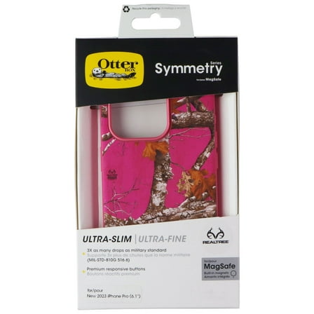 Otterbox Symmetry Series+ Case for iPhone 15 Pro, Realtree Flamingo
