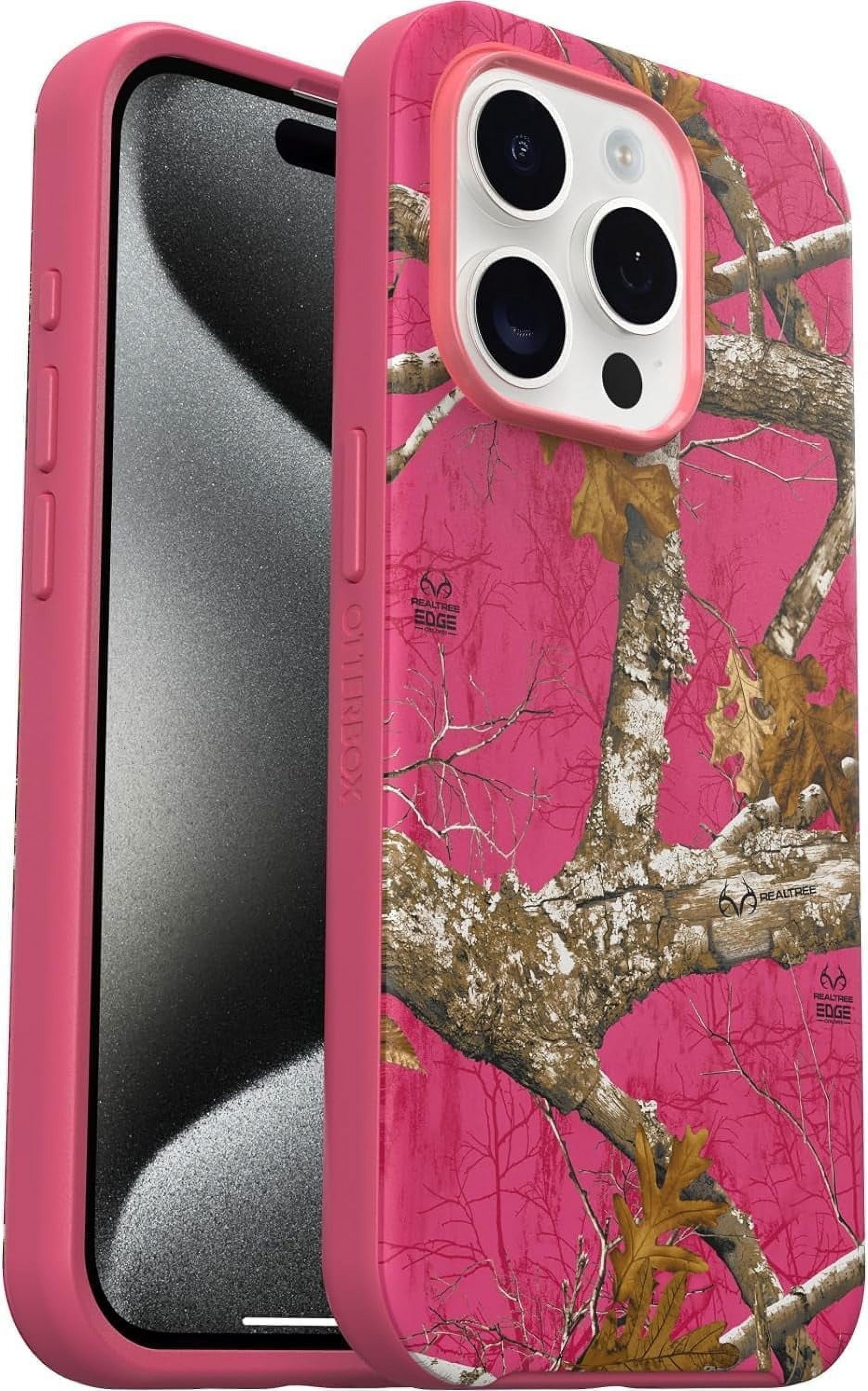 Otterbox Symmetry Series+ Case for iPhone 15 Pro, Realtree Flamingo