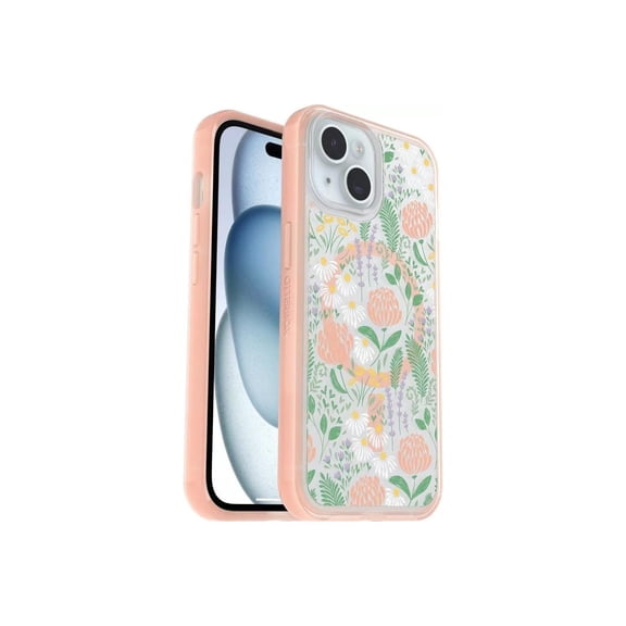OtterBox Symmetry Series Case, iPhone 17e, 16e, 15, 14, 13 (Peachy Bloom)
