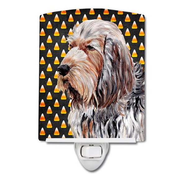 Otterhound Candy Corn Halloween Ceramic Night Light