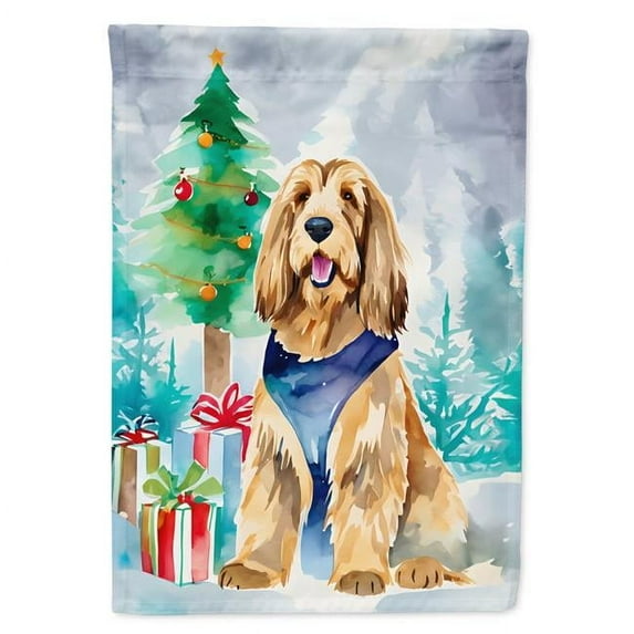 Otterhound Christmas House Flag 28 in x 40 in