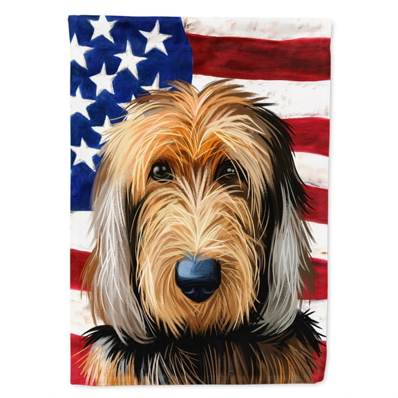 Otterhound Dog American Flag Garden Flag