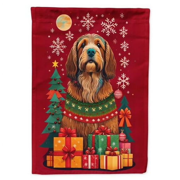 Otterhound Holiday Christmas Garden Flag 11.25 in x 15.5 in