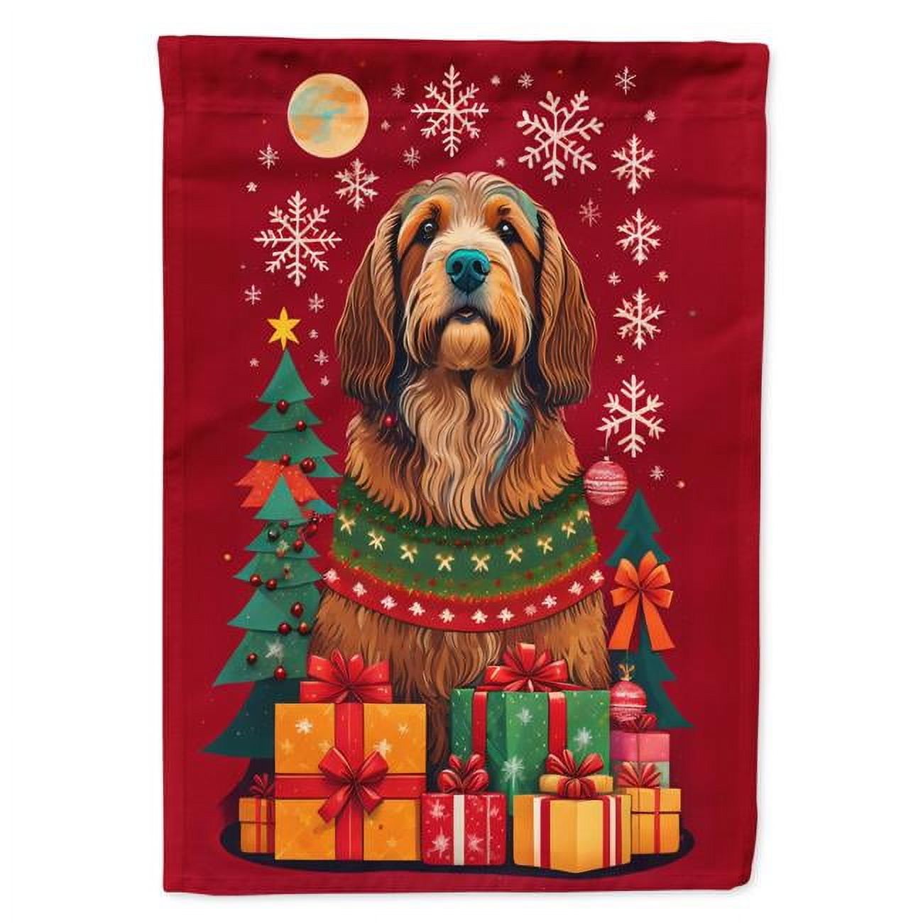 Otterhound Holiday Christmas House Flag 28 in x 40 in