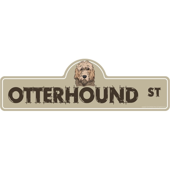 Otterhound Street Sign | Indoor/Outdoor | Dog Lover Funny Home Décor for Garages, Living Rooms, Bedroom, Offices | SignMission personalized gift | 20" Wide