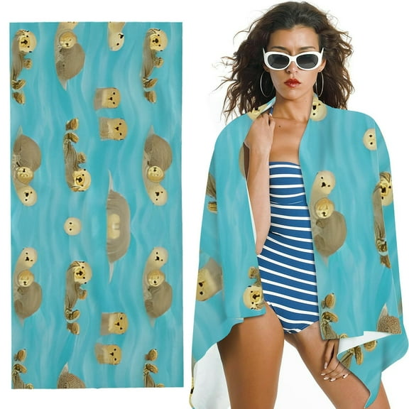 Otters Beach Towel, Camping Towel  Pool Towel Beach Towel