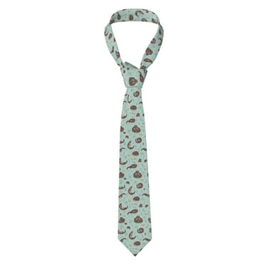 Otters Pattern Neckties Men's Neck Tie for Outdoor Wedding Party Meeting Outfit Gifts