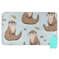 thumbnail image 1 of Otters in Water Leaves Ironing Mat Blanket Portable Travel Ironing Pad Heat Resistant Pad 47.2" x 27.6”, 1 of 6