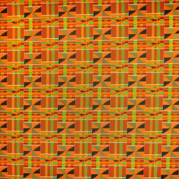 Ottertex Canvas Waterproof Printed - Kente Orange