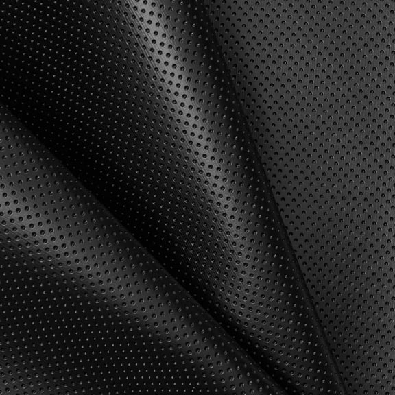 Ottertex Dotted Stretch Vinyl (Shiny) Water Resistant Heavy Duty 55/56 Fabric By The Yard (Black, 10 Yards)