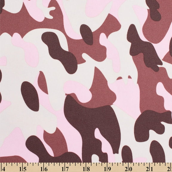 Ottertex™ Printed Canvas Fabric Waterproof Outdoor 60" Wide 600 Denier By The Yard - Pink Military Camo